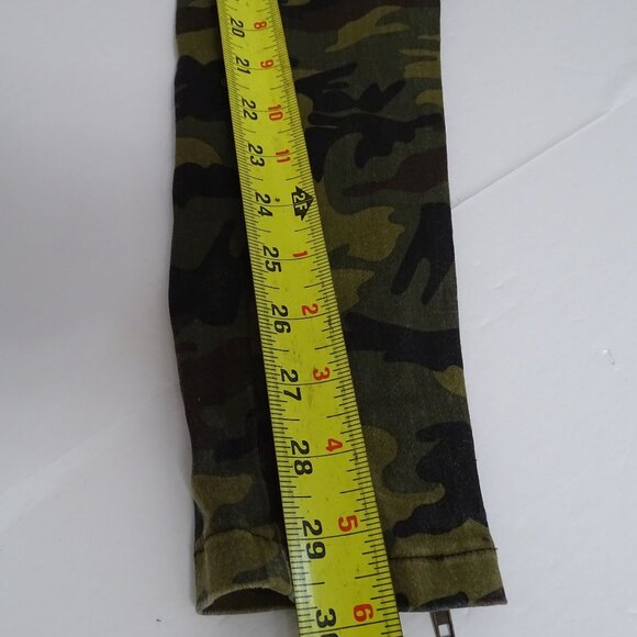Mittoshop Camo Skinny Pants Leggings Women Size S Zippered Ankle Elastic Waist - Picture 12 of 12